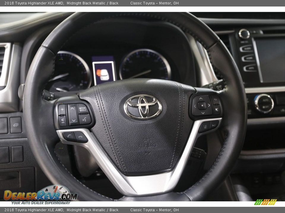 2018 Toyota Highlander XLE AWD Midnight Black Metallic / Black Photo #7
