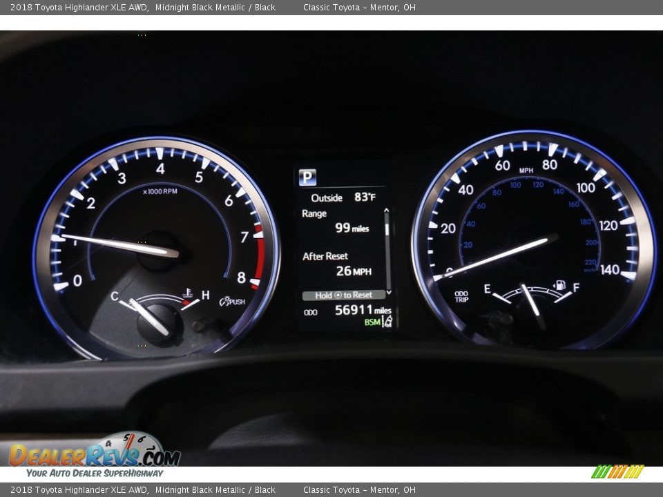 2018 Toyota Highlander XLE AWD Midnight Black Metallic / Black Photo #8