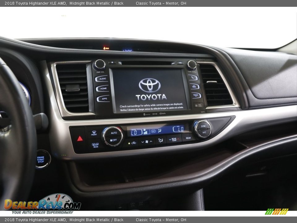 2018 Toyota Highlander XLE AWD Midnight Black Metallic / Black Photo #9