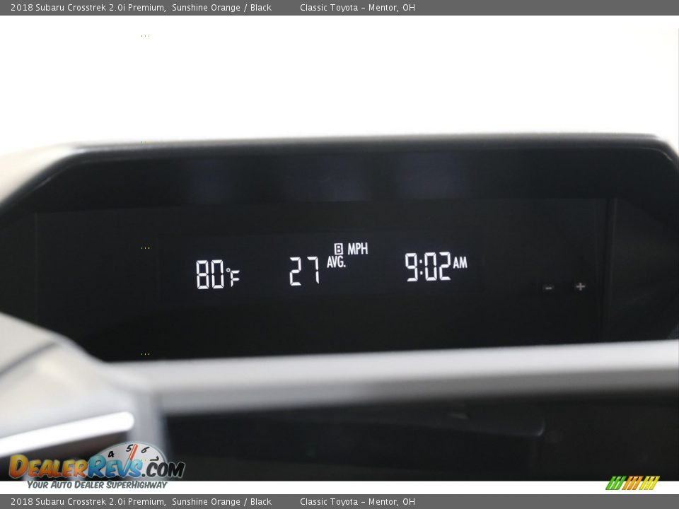 2018 Subaru Crosstrek 2.0i Premium Sunshine Orange / Black Photo #10