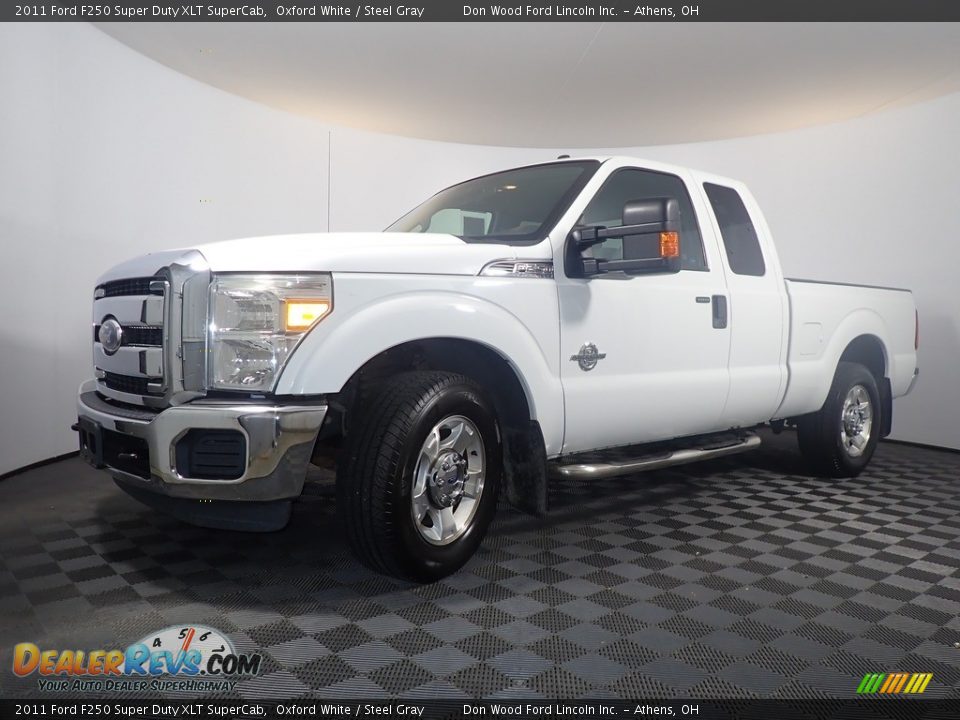 2011 Ford F250 Super Duty XLT SuperCab Oxford White / Steel Gray Photo #8