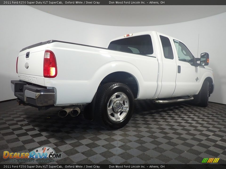 2011 Ford F250 Super Duty XLT SuperCab Oxford White / Steel Gray Photo #15