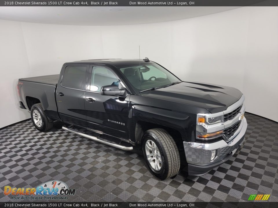 2018 Chevrolet Silverado 1500 LT Crew Cab 4x4 Black / Jet Black Photo #4