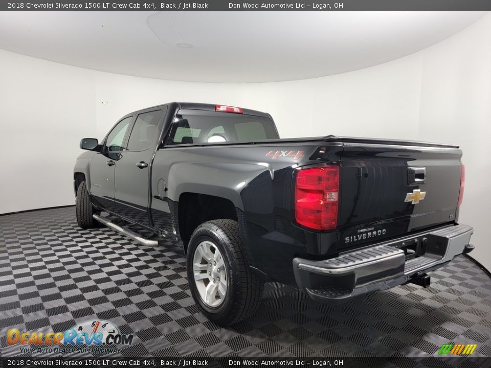 2018 Chevrolet Silverado 1500 LT Crew Cab 4x4 Black / Jet Black Photo #8