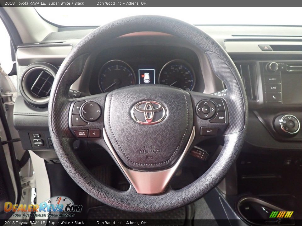 2018 Toyota RAV4 LE Super White / Black Photo #27