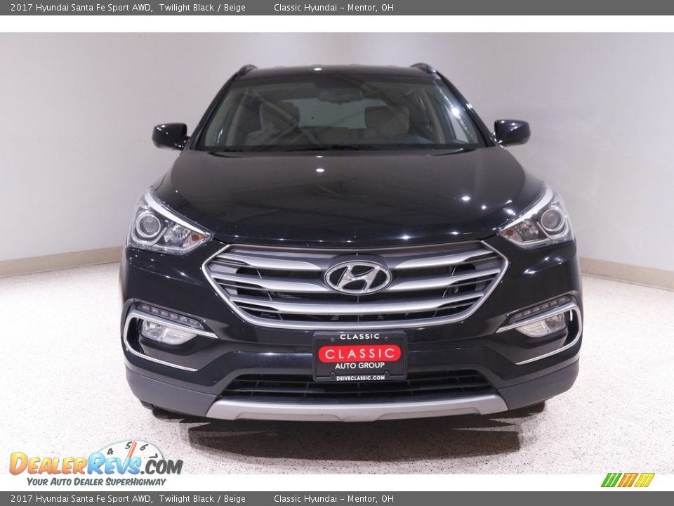 2017 Hyundai Santa Fe Sport AWD Twilight Black / Beige Photo #2