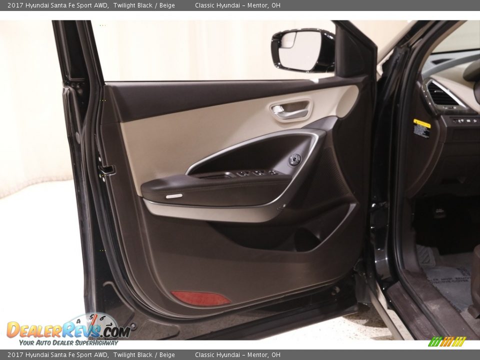 2017 Hyundai Santa Fe Sport AWD Twilight Black / Beige Photo #4