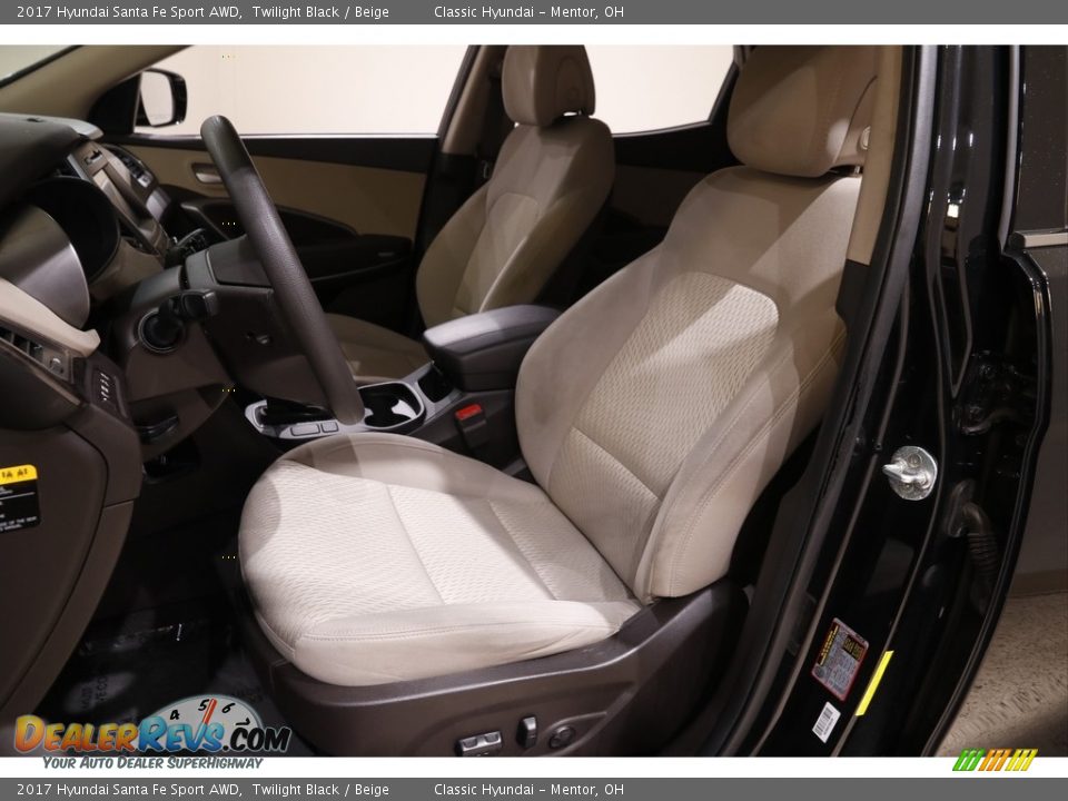 2017 Hyundai Santa Fe Sport AWD Twilight Black / Beige Photo #5