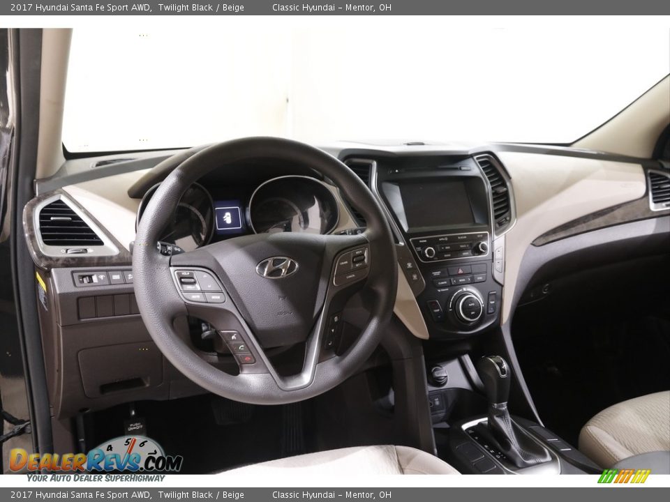 2017 Hyundai Santa Fe Sport AWD Twilight Black / Beige Photo #6