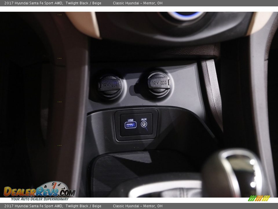 2017 Hyundai Santa Fe Sport AWD Twilight Black / Beige Photo #11