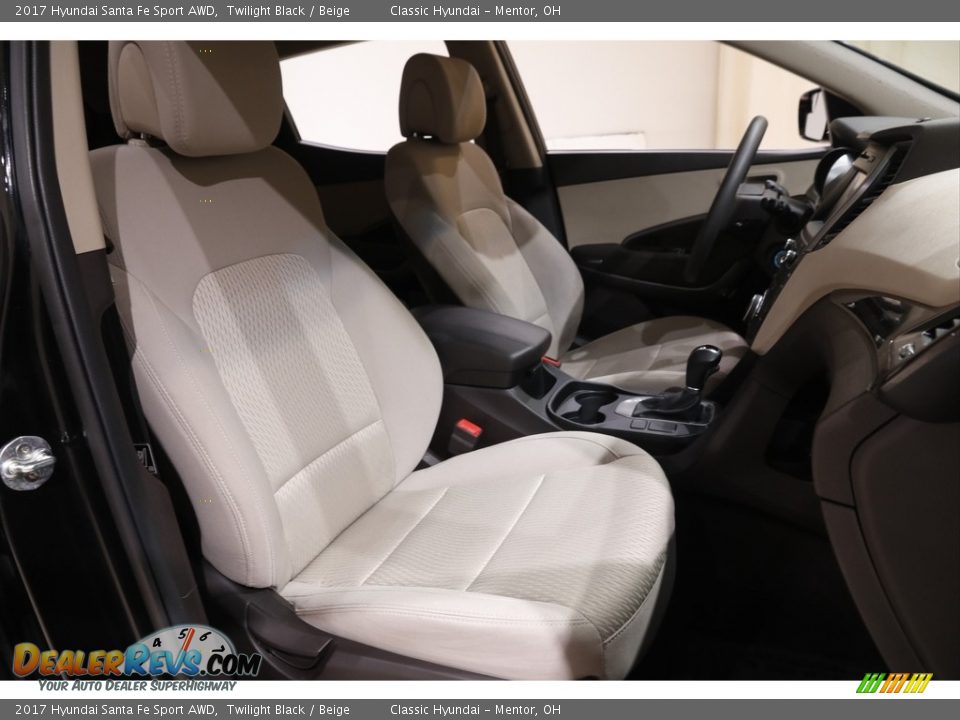 2017 Hyundai Santa Fe Sport AWD Twilight Black / Beige Photo #13