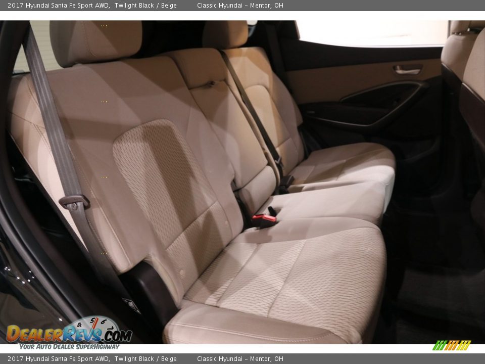 2017 Hyundai Santa Fe Sport AWD Twilight Black / Beige Photo #14