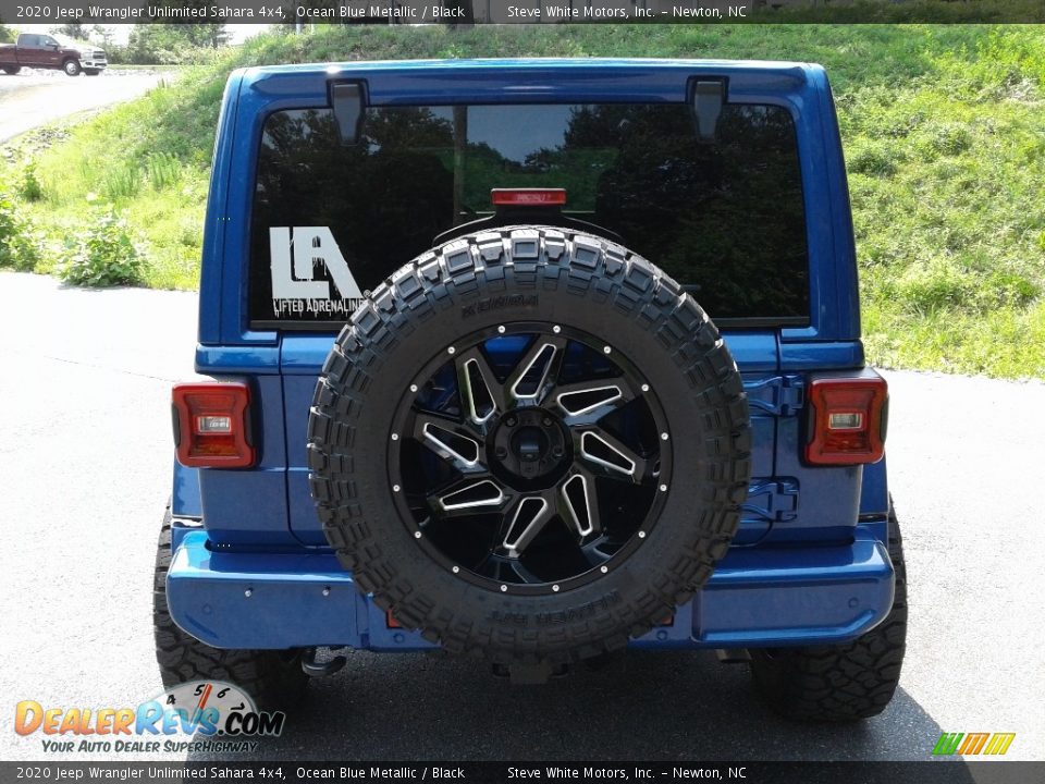 2020 Jeep Wrangler Unlimited Sahara 4x4 Ocean Blue Metallic / Black Photo #8