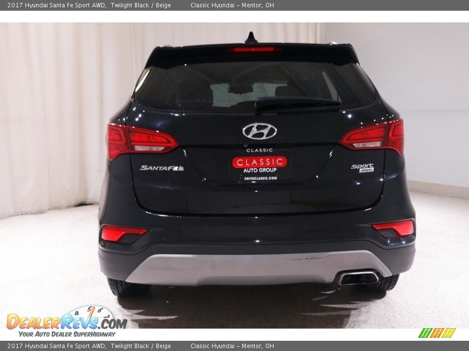 2017 Hyundai Santa Fe Sport AWD Twilight Black / Beige Photo #16