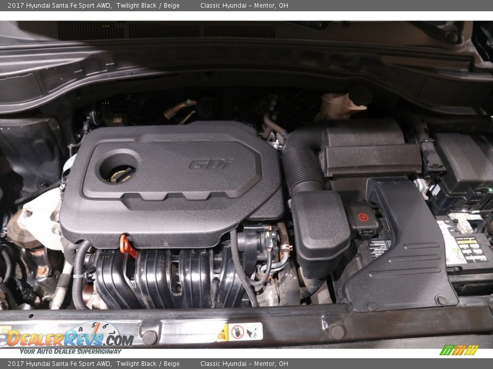 2017 Hyundai Santa Fe Sport AWD Twilight Black / Beige Photo #17
