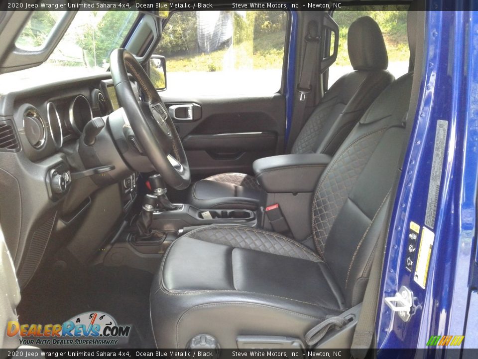 2020 Jeep Wrangler Unlimited Sahara 4x4 Ocean Blue Metallic / Black Photo #12