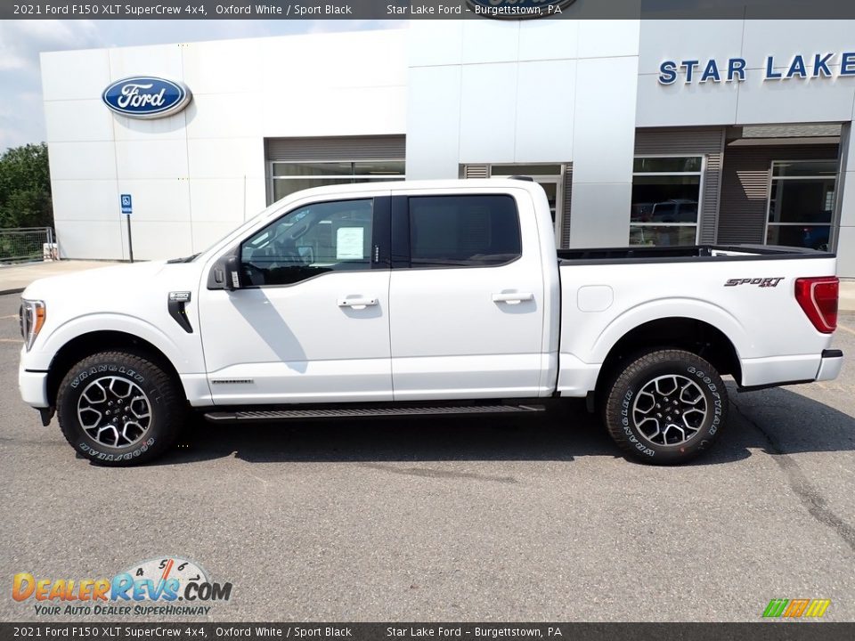 2021 Ford F150 XLT SuperCrew 4x4 Oxford White / Sport Black Photo #2