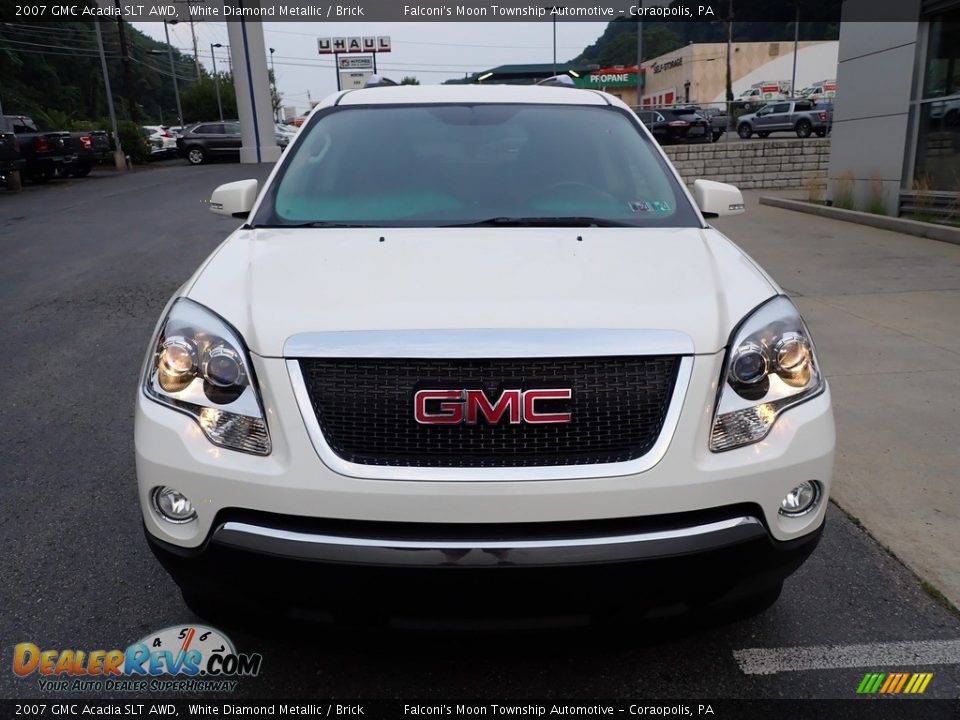 2007 GMC Acadia SLT AWD White Diamond Metallic / Brick Photo #8