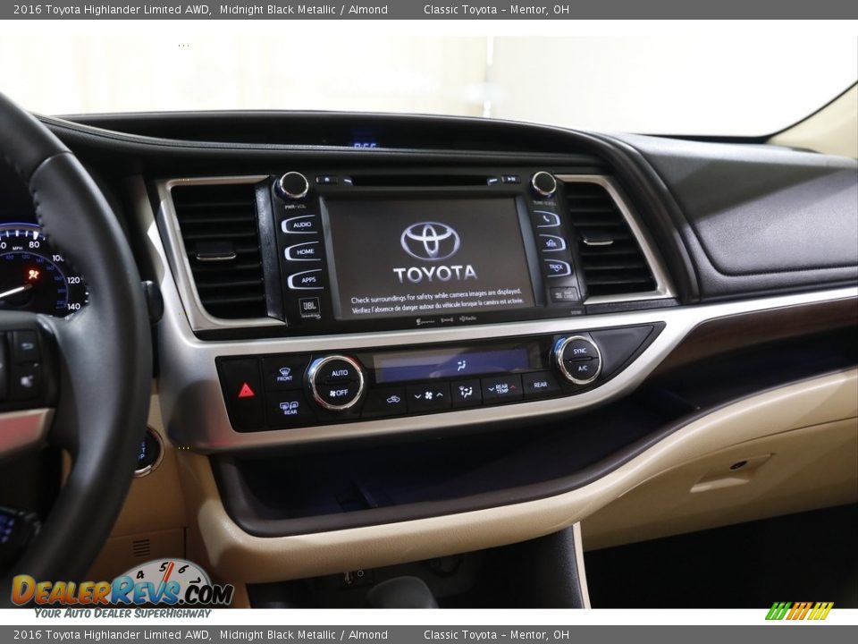 2016 Toyota Highlander Limited AWD Midnight Black Metallic / Almond Photo #9