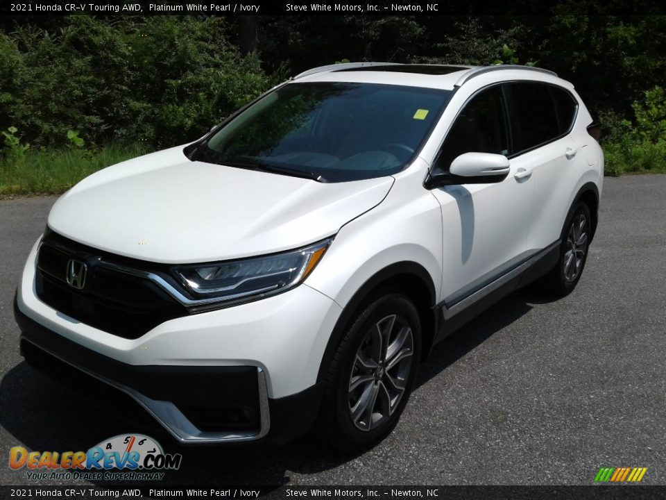 2021 Honda CR-V Touring AWD Platinum White Pearl / Ivory Photo #3