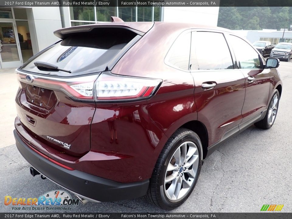 2017 Ford Edge Titanium AWD Ruby Red Metallic / Ebony Photo #2