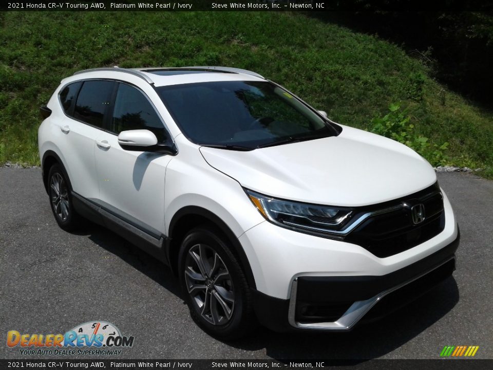 2021 Honda CR-V Touring AWD Platinum White Pearl / Ivory Photo #5