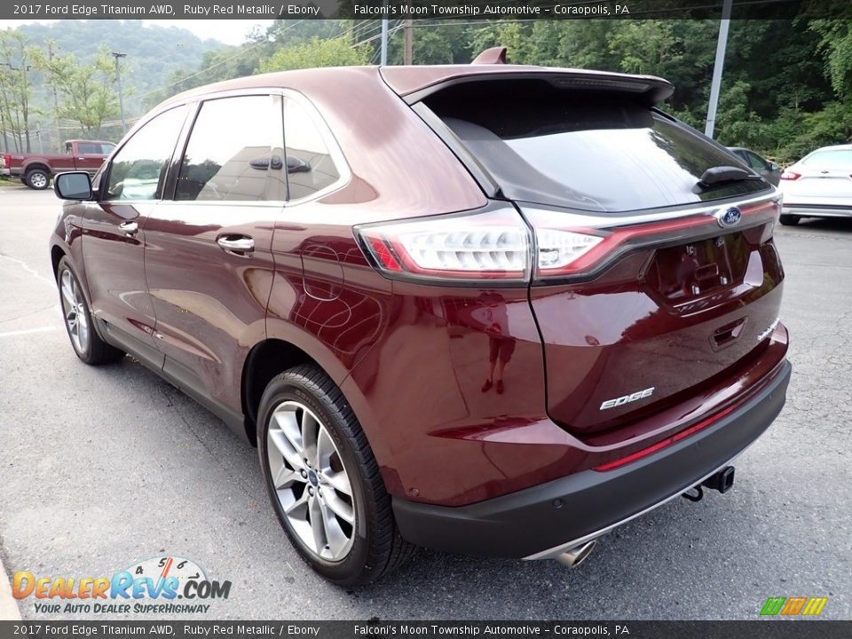 2017 Ford Edge Titanium AWD Ruby Red Metallic / Ebony Photo #5