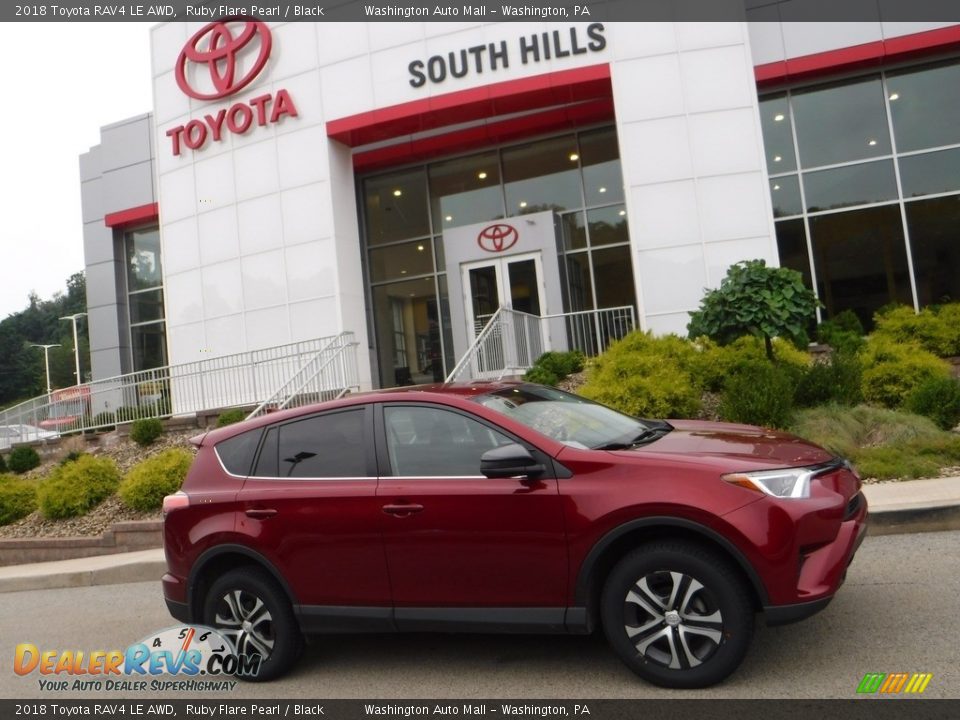 2018 Toyota RAV4 LE AWD Ruby Flare Pearl / Black Photo #2