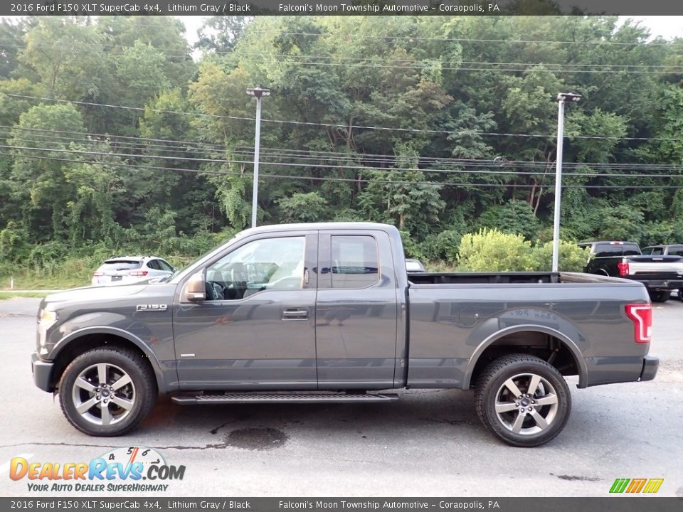 2016 Ford F150 XLT SuperCab 4x4 Lithium Gray / Black Photo #5