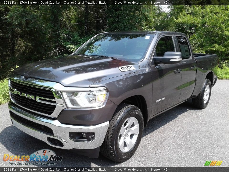 2021 Ram 1500 Big Horn Quad Cab 4x4 Granite Crystal Metallic / Black Photo #2