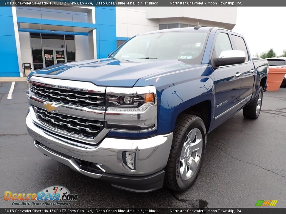 2018 Chevrolet Silverado 1500 LTZ Crew Cab 4x4 Deep Ocean Blue Metallic / Jet Black Photo #2