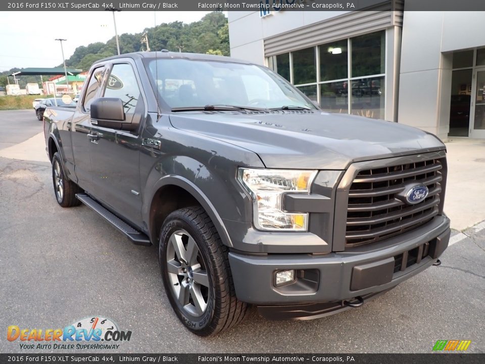 2016 Ford F150 XLT SuperCab 4x4 Lithium Gray / Black Photo #8