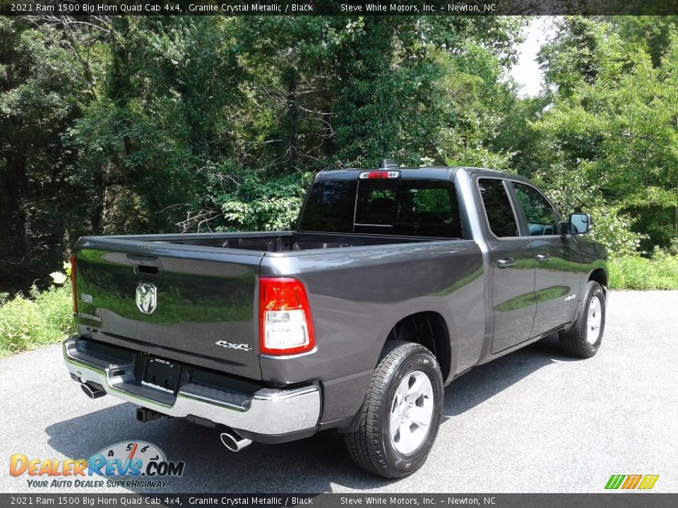 2021 Ram 1500 Big Horn Quad Cab 4x4 Granite Crystal Metallic / Black Photo #6