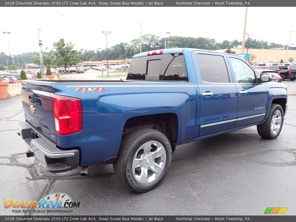 2018 Chevrolet Silverado 1500 LTZ Crew Cab 4x4 Deep Ocean Blue Metallic / Jet Black Photo #8