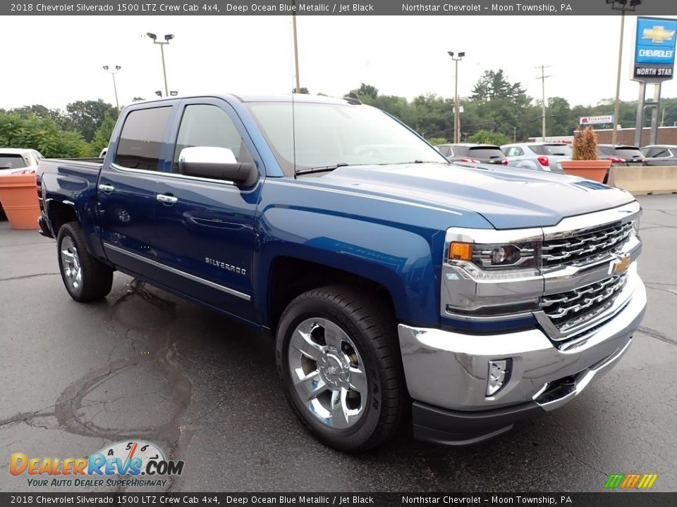 2018 Chevrolet Silverado 1500 LTZ Crew Cab 4x4 Deep Ocean Blue Metallic / Jet Black Photo #10