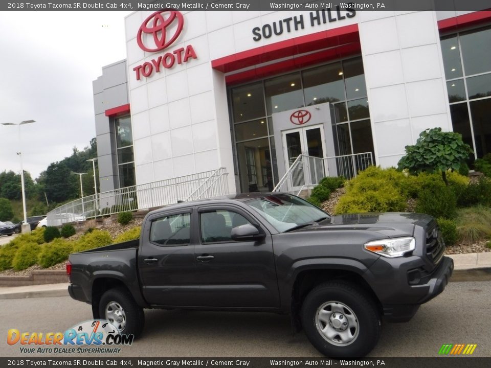 2018 Toyota Tacoma SR Double Cab 4x4 Magnetic Gray Metallic / Cement Gray Photo #2