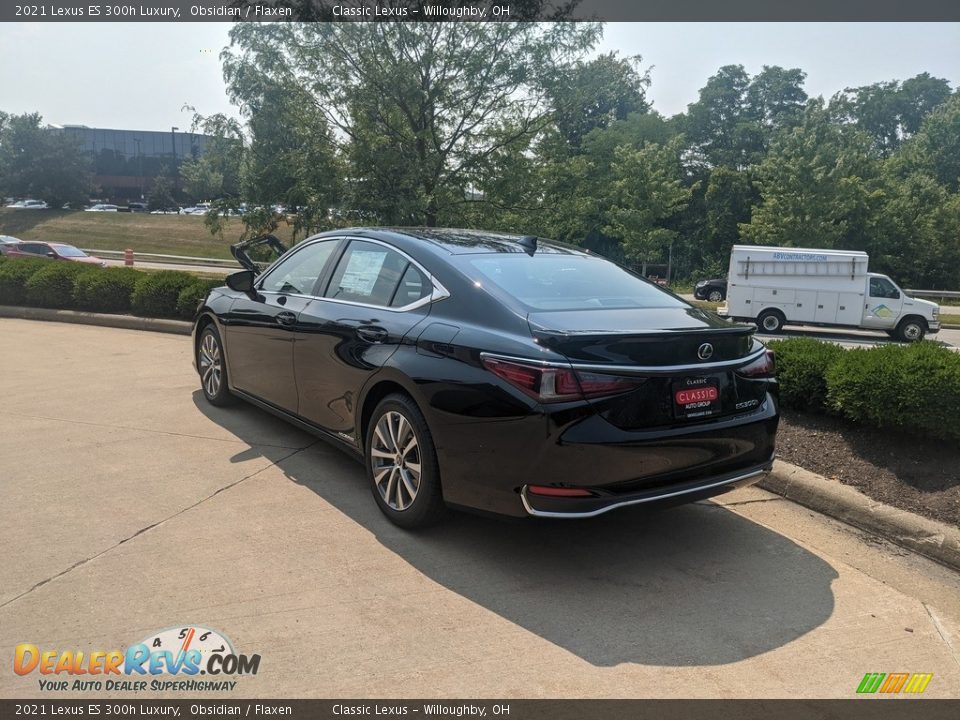 2021 Lexus ES 300h Luxury Obsidian / Flaxen Photo #4