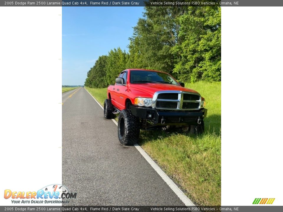 2005 Dodge Ram 2500 Laramie Quad Cab 4x4 Flame Red / Dark Slate Gray Photo #4