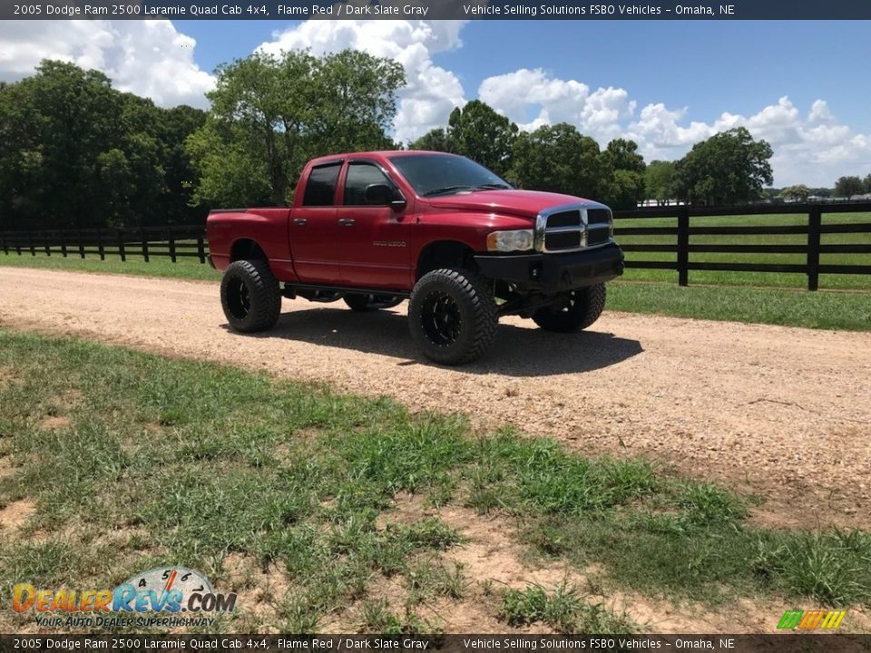 2005 Dodge Ram 2500 Laramie Quad Cab 4x4 Flame Red / Dark Slate Gray Photo #5