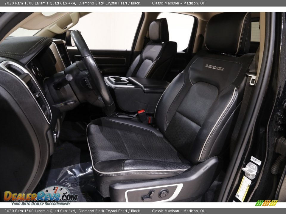 2020 Ram 1500 Laramie Quad Cab 4x4 Diamond Black Crystal Pearl / Black Photo #5