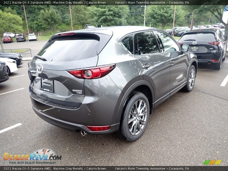 2021 Mazda CX-5 Signature AWD Machine Gray Metallic / Caturra Brown Photo #2