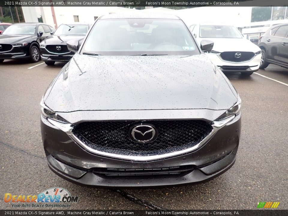 2021 Mazda CX-5 Signature AWD Machine Gray Metallic / Caturra Brown Photo #4