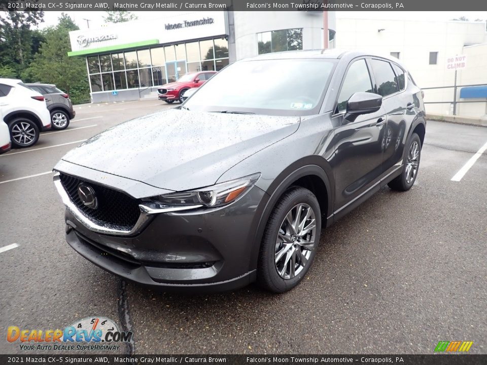 2021 Mazda CX-5 Signature AWD Machine Gray Metallic / Caturra Brown Photo #5