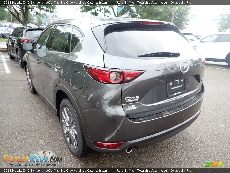 2021 Mazda CX-5 Signature AWD Machine Gray Metallic / Caturra Brown Photo #7