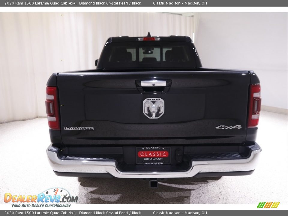 2020 Ram 1500 Laramie Quad Cab 4x4 Diamond Black Crystal Pearl / Black Photo #19