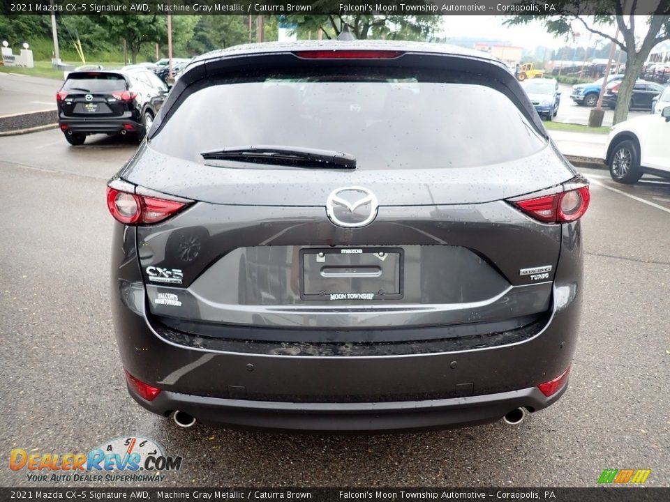 2021 Mazda CX-5 Signature AWD Machine Gray Metallic / Caturra Brown Photo #8