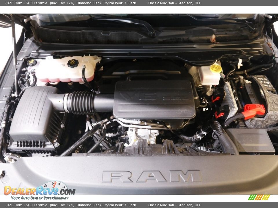 2020 Ram 1500 Laramie Quad Cab 4x4 Diamond Black Crystal Pearl / Black Photo #20