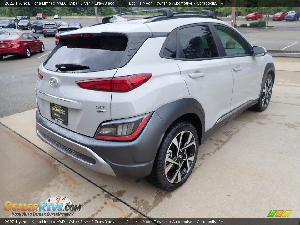 2022 Hyundai Kona Limited AWD Cyber Silver / Gray/Black Photo #2