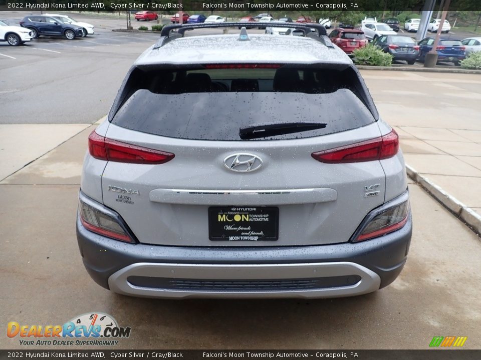 2022 Hyundai Kona Limited AWD Cyber Silver / Gray/Black Photo #8