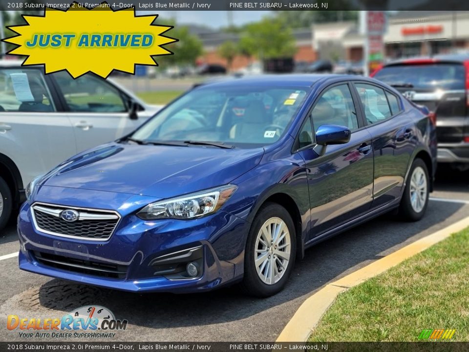 2018 Subaru Impreza 2.0i Premium 4-Door Lapis Blue Metallic / Ivory Photo #1